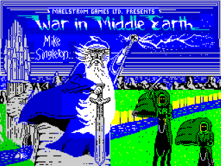 War in Middle Earth title screen for ZX Spectrum